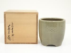 古曽部焼　義崇窯造　蓋置（共箱）